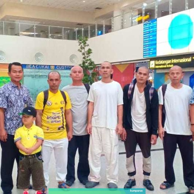 Lima nelayan dipulangkan dari Malaysia. Foto: Dok. KKP