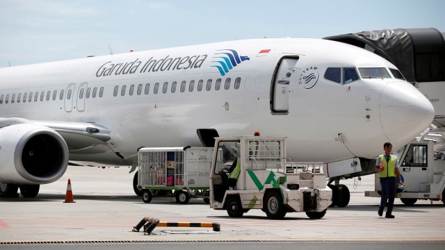 Pesawat Garuda Indonesia. Foto: REUTERS / Darren Whiteside