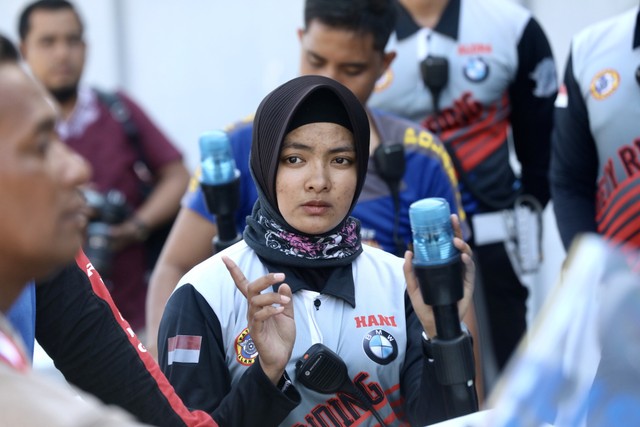 Ipda Hani, salah seorang perwira Polwan di Unit PJR Polda Aceh. Foto: Suparta/acehkini