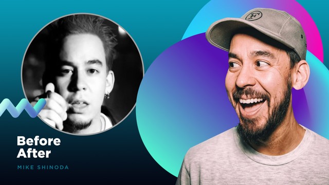 Before-after Mike Shinoda 'Linkin Park' Foto: Grafik: Sabryna Putri Muviola/kumparan