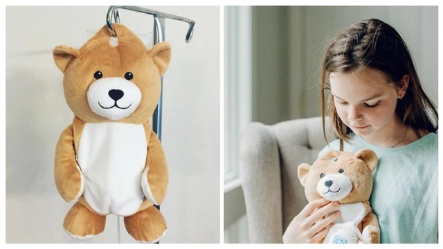 Ella Casno dan boneka teddy bear buatannya (Foto: Medi Teddy)