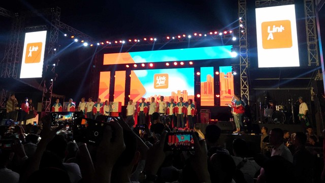 Grand Launching Fintech BUMN LinkAja oleh Menteri BUMN Rini Soemarno di GBK, Jakarta, Minggu (30/6). Foto: Selfy Sandra Momongan/kumparan