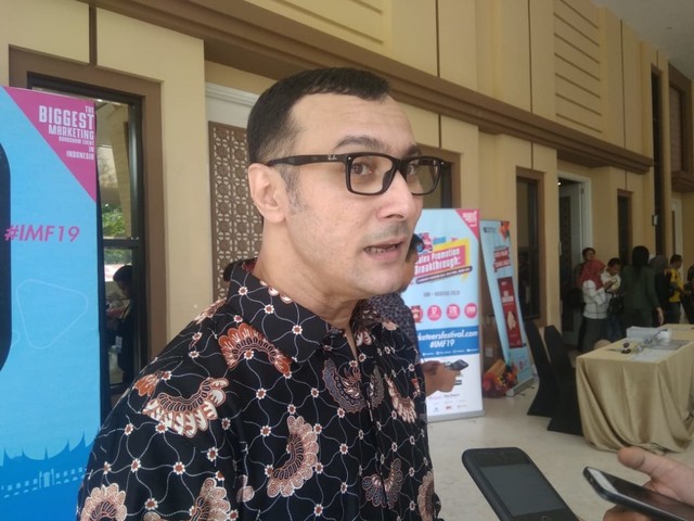 Jacky Musri (Pakar Marketing) saat ditanyai sasaran acara IMF 2019, Selasa (2/7) | Foto: David/Lampung Geh