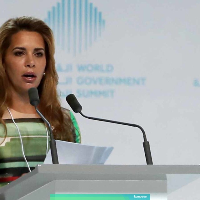 Princess Haya bint al-Hussein, istri penguasa Dubai Sheikh Mohammed bin Rashid Al-Maktoum. Foto: AFP/KARIM SAHIB
