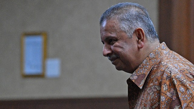 Mantan Dirut PLN Sofyan Basir di Pengadilan Tipikor, Jakarta. Foto: ANTARA FOTO/Sigid Kurniawan