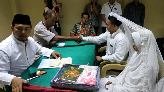 Suasana pernikahan Hermawan di Rutan Polda Metro. Foto: Dok. Istimewa