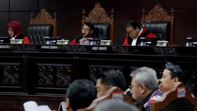 Mahkamah Konstitusi menggelar sidang sengketa Pemilu Legislatif 2019, Selasa (9/7). Foto: Helmi Afandi Abdullah/kumparan