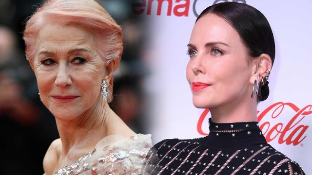 Helen Mirren dan Charlize Theron. Foto: AFP