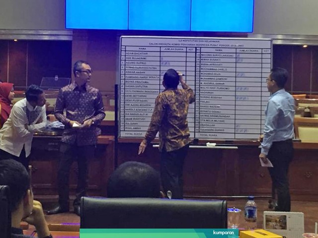 Suasana Pemilihan Terbuka Komisioner KPI 2019-2022 di Komisi I DPR. Foto: Rafyq Panjaitan/kumparan