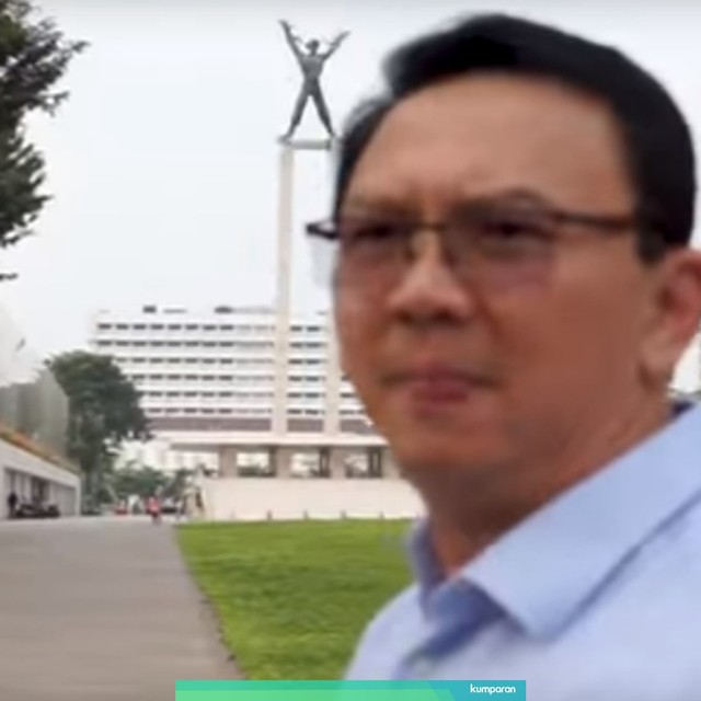 Ahok kunjungi Lapangan Banteng. Foto: YouTube / Panggil Saya BTP