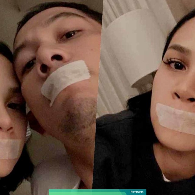 Tidur plester ala Andien Aisyah. Foto: Instagram @andienaisyah