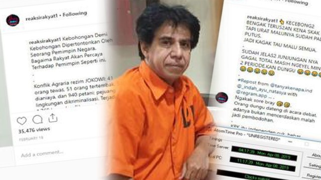 Pemilik akun Instagram @reaksirakyat1 yang hina Jokowi. Foto: Istimewa