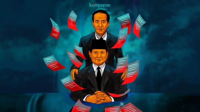 Jokowi dan Prabowo. Ilustrator: Basith Subastian/kumparan