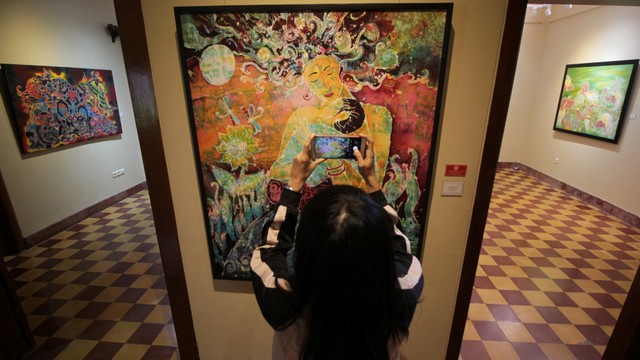 Ilustrasi pameran seni. Foto: ANTARA FOTO/Moch Asim
