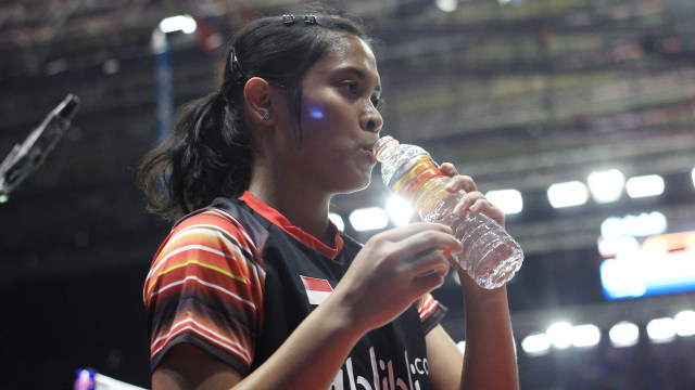 Gregoria Mariska saat bertanding pada babak kedua Indonesia Open 2019 di Istora Senayan, Jakarta, Kamis (18/7). Foto: Irfan Adi Saputra/kumparan