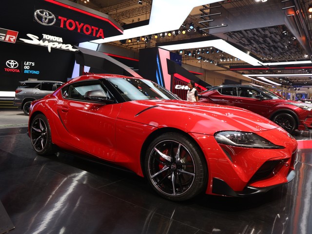 Toyota GR Supra bermesin 3.0L meluncur di GIIAS 2019. Foto: Ghulam Muhammad Nayazri / kumparan
