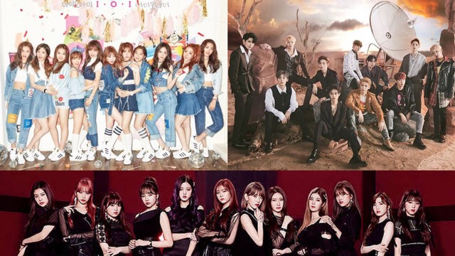 Grup lulusan 'Produce 101' dan 'Produce 48'. Foto: Berbagai Sumber