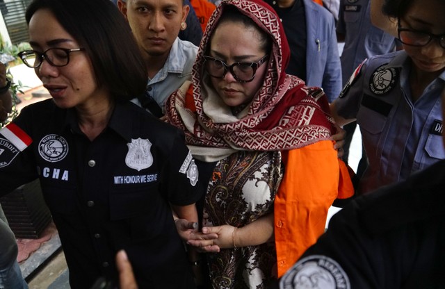 Rilis kasus narkoba yang menjerat komedian Nunung Foto: Ronny