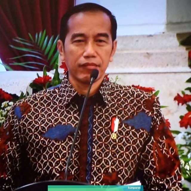 Presiden Joko Widodo saat meresmikan Pembukaan Rapat Koordinasi Nasional Badan Meteorologi,  Klimatologi dan Geofisika Tahun 2019 di Istana Negara, Selasa (23/7). Foto: Fahrian Saleh/kumparan