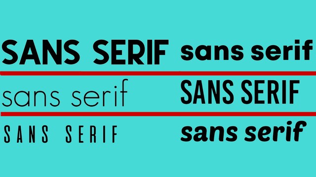 Ilustrasi font sans serif. Foto: kumparan