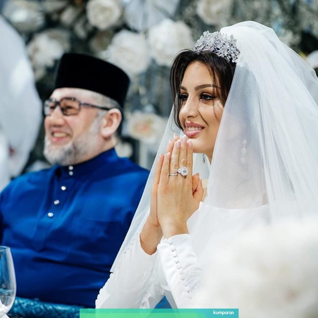 Pernikahan Miss Moscow dan mantan Raja Malaysia. Foto: dok. @rihanapetra