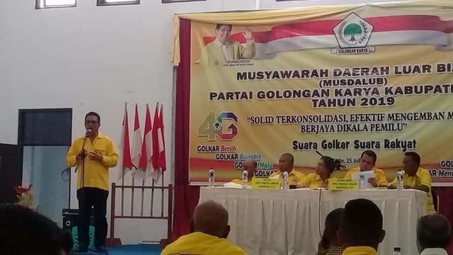 Musdalub Partai Golkar Kabupaten Ende pada Kamis (25/7) di Ende. Sumber foto : Akun FB Sergius DL Bebi. 