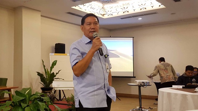 Direktur Utama PT Pegadaian (Persero) Kuswiyoto dalam acara Natinal Gathering and Workshop Pegadaian, Yogyakarta. Foto: Efira Tamara Thenu/kumparan