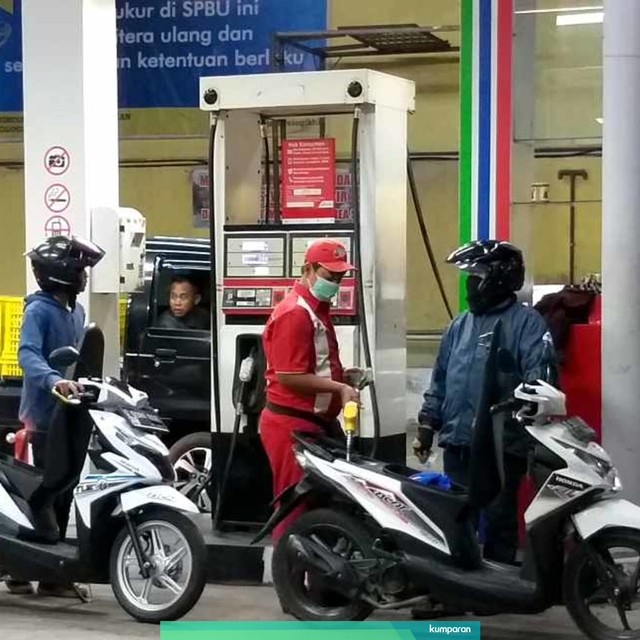 SPBU Pertamina tetap beroperasi, saat erupsi Gunung Tangkuban perahu. Foto: Dok. Pertamina