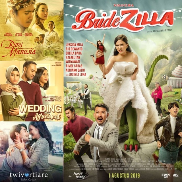 Film-film romantis yang tayang bulan Agustus 2019. Foto: berbagai sumber