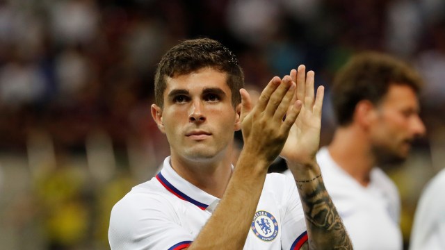 Reaksi Christian Pulisic setelah laga Chelsea versus Barcelona di pramusim 2019. Foto: REUTERS/Kim Kyung-Hoon