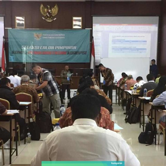 Suasana seleksi capim KPK tahap ke-2 di Pusdiklat Kemensetneg, Jakarta Selatan. Foto: Mirsan Simamora/kumparan