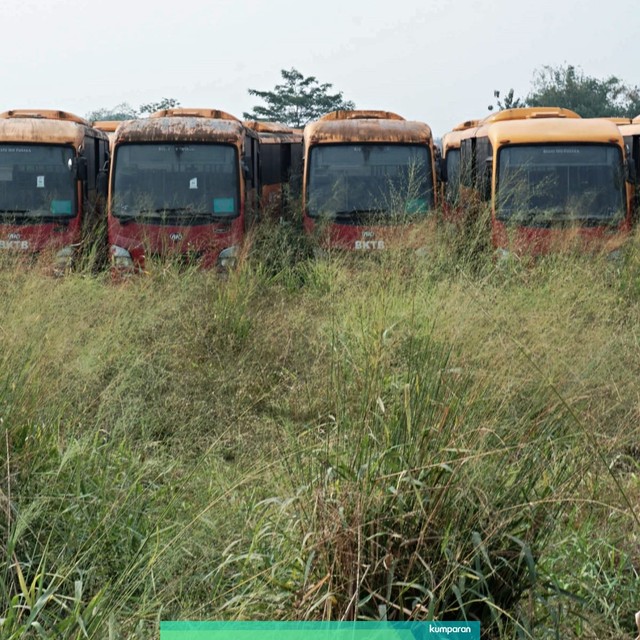 Jejeran bis TransJakarta di kawasan Dramaga Kabupaten Bogor, Jawa Barat. Foto: Helmi Afandi Abdullah/kumparan