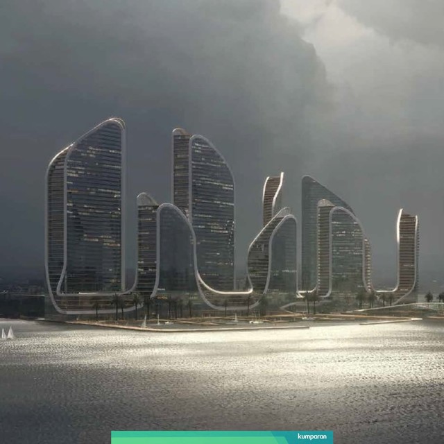 Proyek properti mixed-use yang akan dibangung Crown Group bersama Jaya Ancol di pesisir utara Jakarta. Foto: Dok. Istimewa