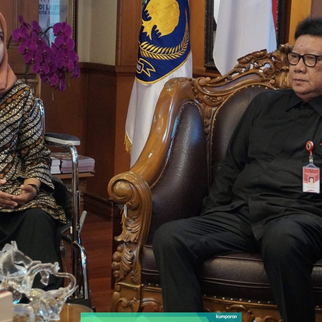 Dokter Gigi Romi Syofpa Ismael saat bertemu Mendagri, Tjahjo Kumolo. Foto: Helmi Afandi Abdullah/kumparan