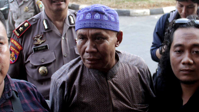 Mbah Grandong di Polres Metro Jakarta Pusat. Foto: Iqbal Firdaus/kumparan