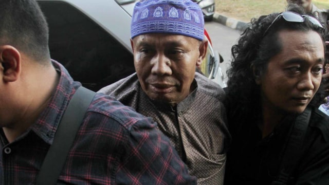 Mbah Grandong di Polres Metro Jakarta Pusat. Foto: Iqbal Firdaus/kumparan