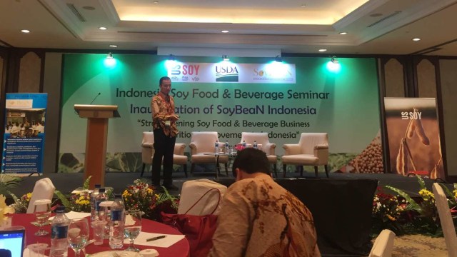 Seminar mendukung perbaikan gizi dan industri pangan kedelai oleh Indonesia Soy Food & Beverages Network di Shangri La Hotel. Foto: Elsa Toruan/kumparan