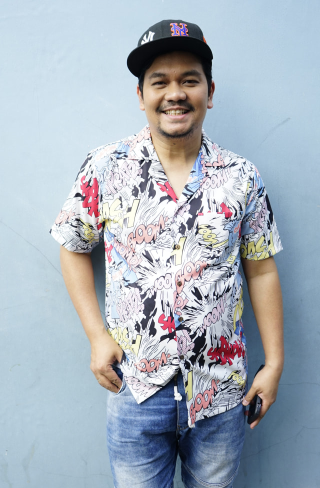 Artis Indra Bekti saat ditemui di studio Trans TV, Jakarta, Senin, (5/8). Foto: Ronny