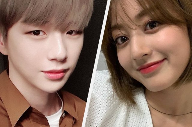 Kang Daniel dan Jihyo TWICE (dok. Twitter/Instagram)