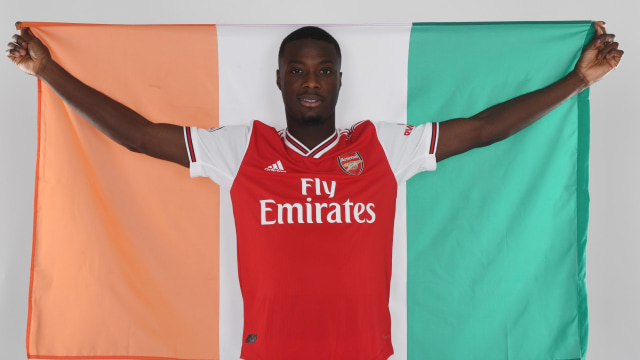 Nicolas Pepe berseragam Arsenal. Foto: Dok. Arsenal