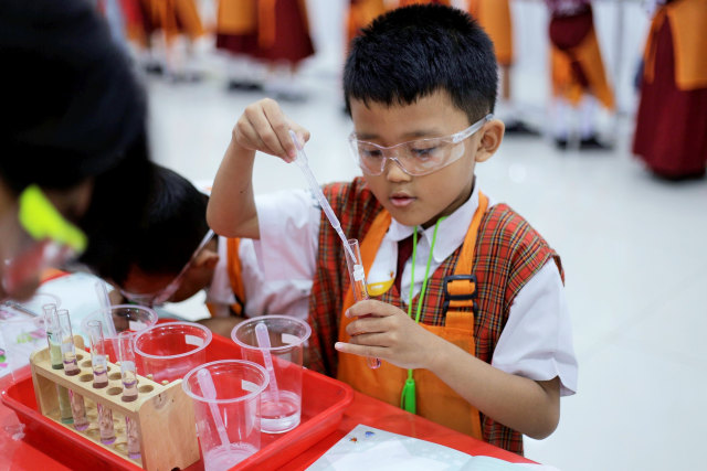 Anak-anak yang Menjadi Peserta BASF Kids's Lab di FMIPA UI, Depok Foto: BASF Kids's Lab