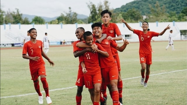 Timnas U-15 merayakan kemenangan. Foto: Dok. Media PSSI