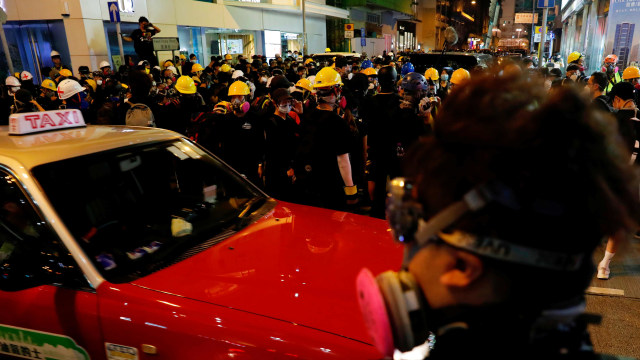 Suasana demonstran di Hong Kong. Foto: Reuters