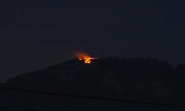 Titik api sempat terlihat dari area di Mengwi, Badung (dok BPBD)