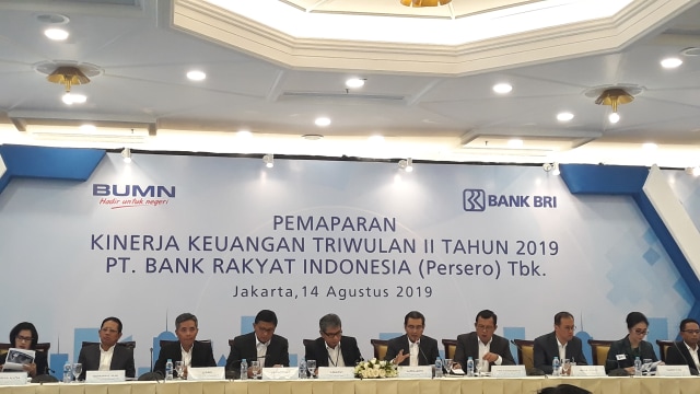 Paparan kinerja keuangan semester I 2019 BRI 2019 di Gedung BRI, Jakarta. Foto: Ema Fitriyani/kumparan