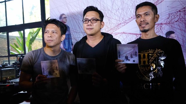 Grup band NOAH saat media gathering sekaligus launching album "Keterkaitan Keterikatan", di Kebayoran Baru, Jakarta, Rabu, (14/8). Foto: Ronny