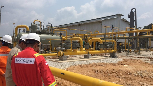 SKK Migas tinjau Segat Gas Plant EMP Bentu di Kabupaten Pelalawan, Riau. Foto: Muhammad Darisman/kumparan