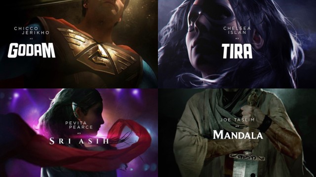 Chicco Jerikho, Chelsea Islan, Pevita Pearce, dan Joe Taslim untuk Jagat Sinema Bumilangit Jilid 1 Foto: Instagram @gundalaofficial