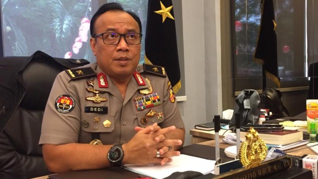 Karopenmas Divisi Humas Polri Brigjen Pol Dedi Prasetyo soal akun penyebar hoaks picu kerusuhan di Manokwari. Foto: Mirsan Simamora/kumparan