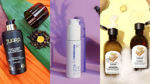 Produk skin care yang mengandung bahan dasar jamu. Foto: dok. Juara, Ole Henriksen, The Body Shop